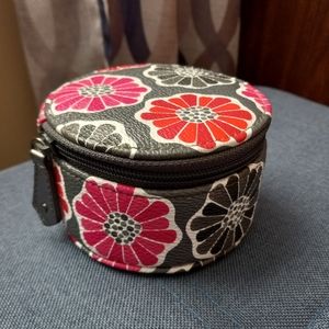 Vera Bradley Blossoms Round-About Jewelry Box Case